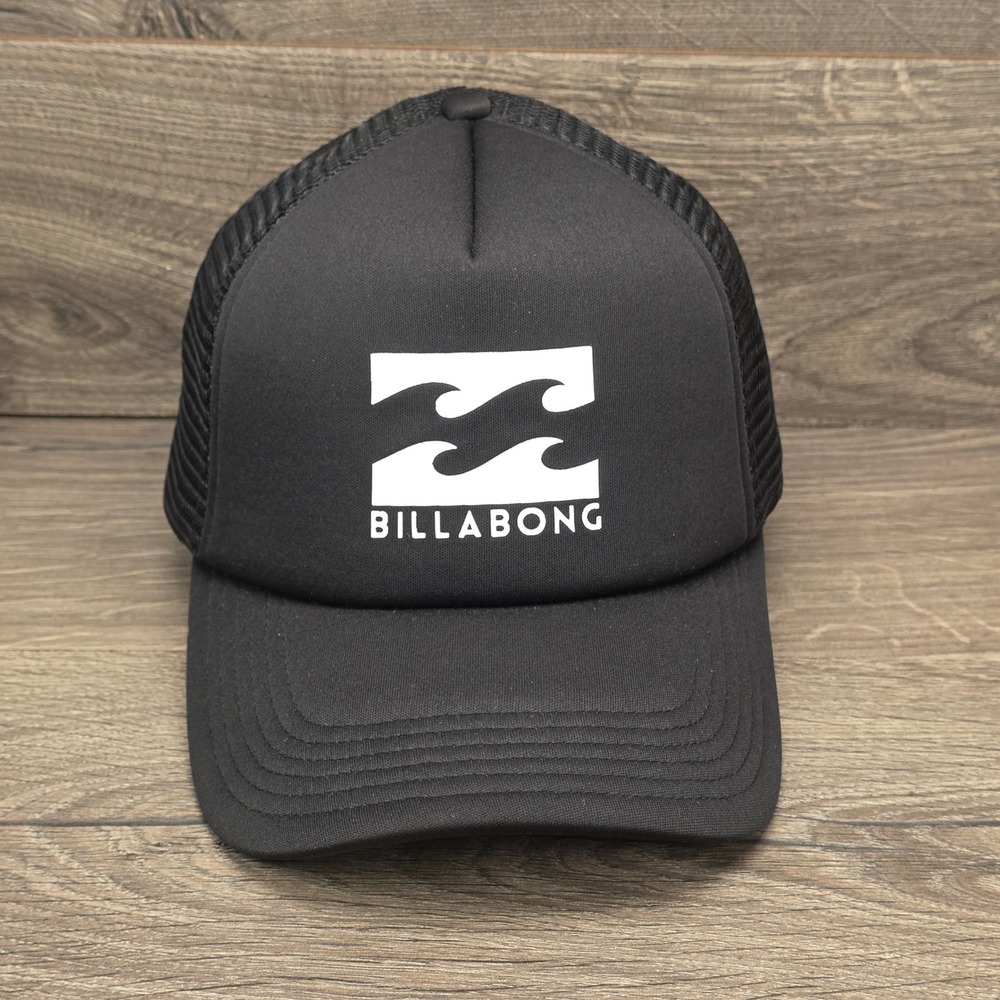 Billabong Hat Podium Cap Mens Foam Front Snapback Trucker Black Surf Skate